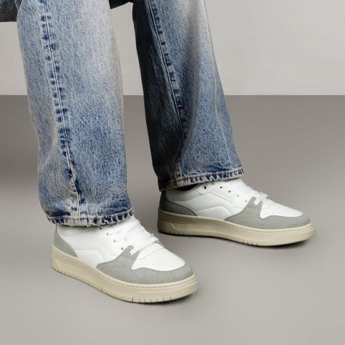 Pantofi sport pentru barbati, talpa groasa, gri/alb marimea 41 [7]