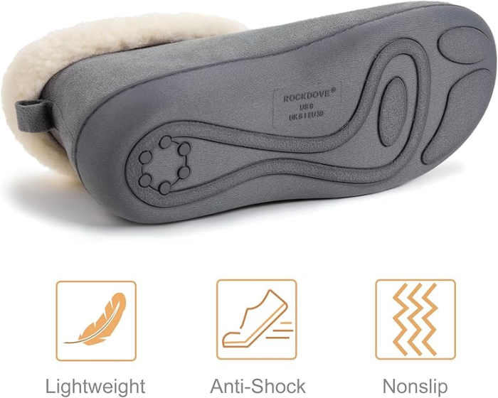 Papuci de casa caldurosi pentru femei, talpa antialunecare, marime 39 gri [5]