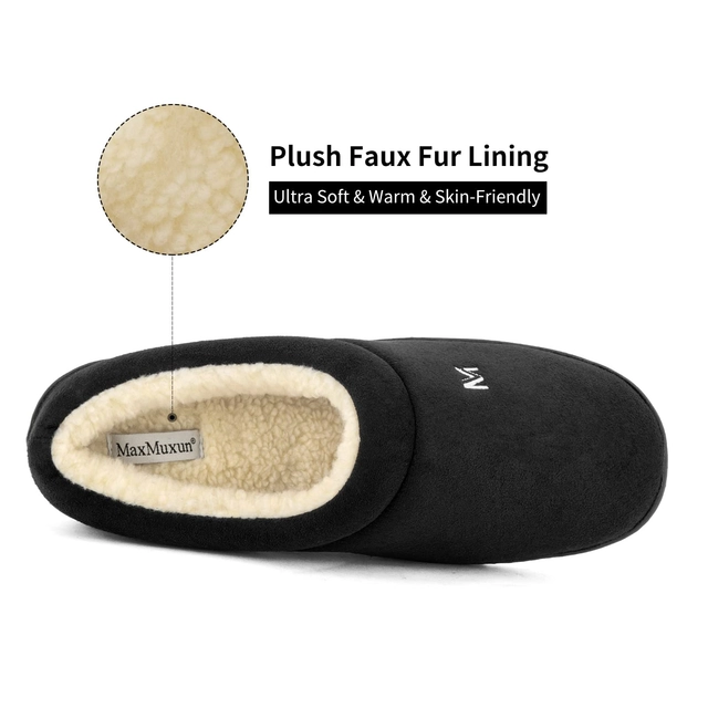 Papuci de casa imblaniti, talpa antialunecare, marime 42, Negri [4]