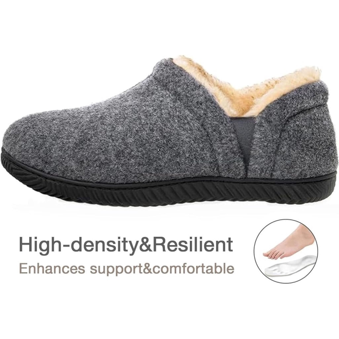 Papuci termici din spuma cu talpa din cauciuc antialunecare si banda elastica pe laterala, marimea 45 [2]