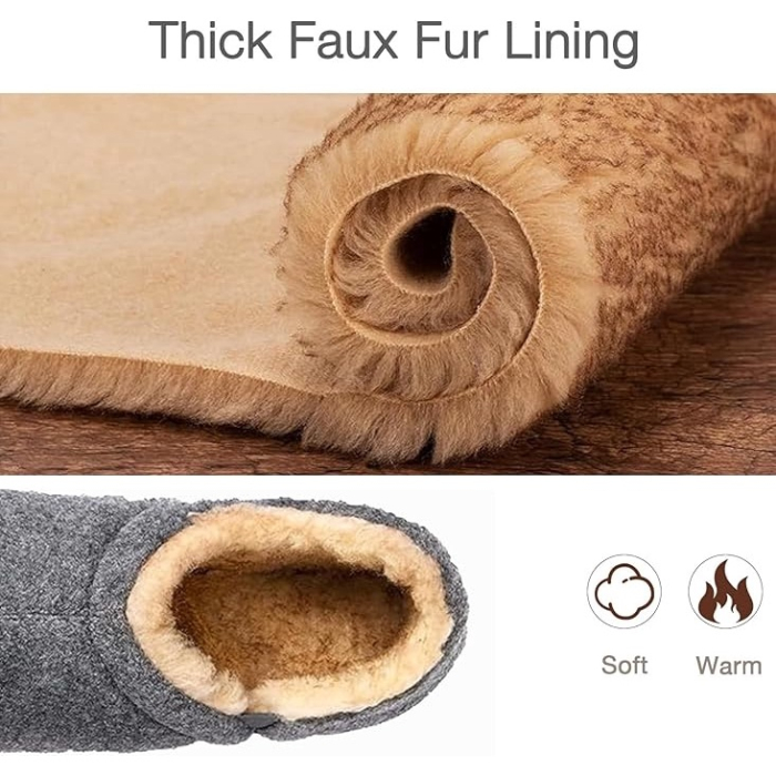 Papuci termici din spuma cu talpa din cauciuc antialunecare si banda elastica pe laterala, marimea 45 [3]