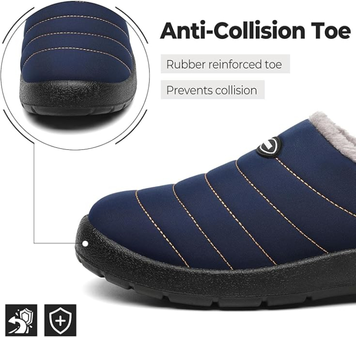 Papuci de casa imblaniti, talpa antialunecare, marime 37 albastri [2]