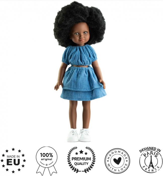 Papusa afro cu par cret 45 cm [3]