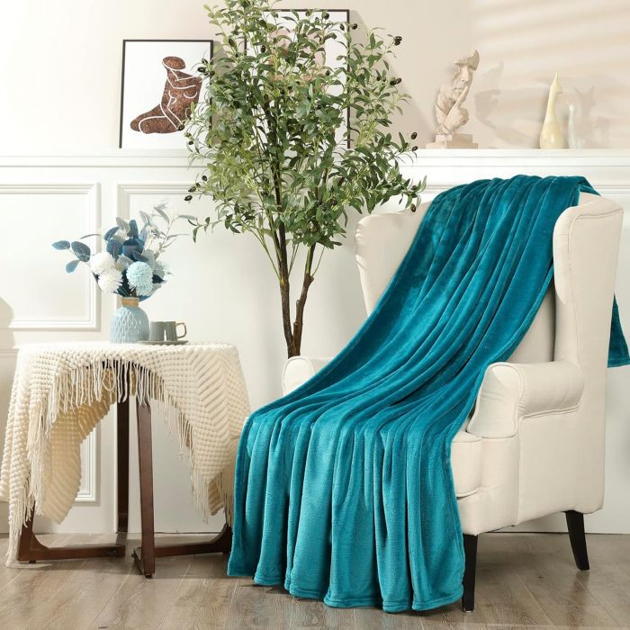 Pătură pufoasă, fleece moale și caldă pentru canapea, canapea, certificat Oeko-Tex, pătură XL, 150x200 cm [6]