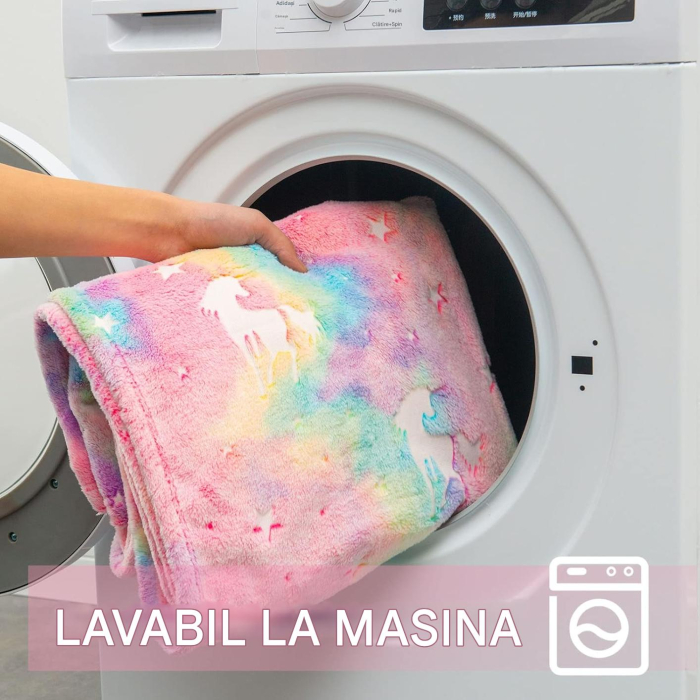 Pătură pufoasă, fleece moale pentru copii, modelele fluorescente 130x150 cm [7]
