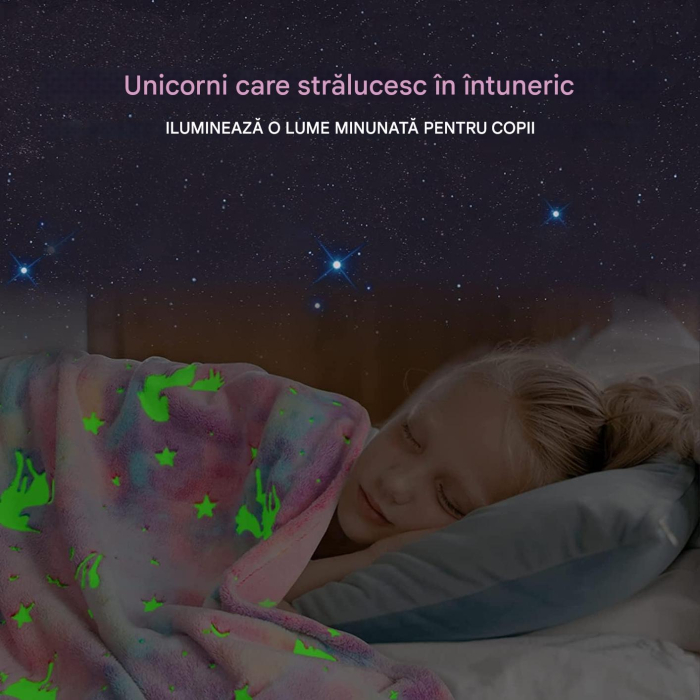 Pătură pufoasă, fleece moale pentru copii, modelele fluorescente 130x150 cm [5]