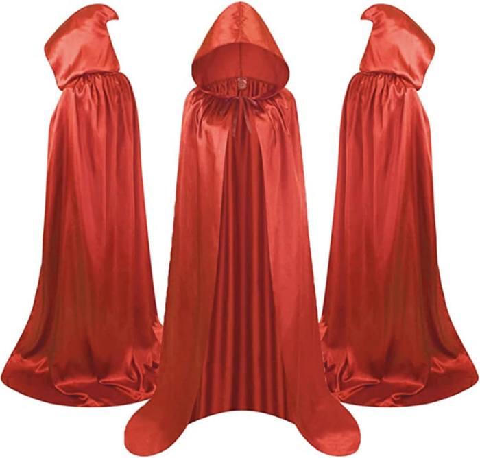 Pelerina rosie cu gluga pentru petreceri , lungime 110 cm, marimea S [2]