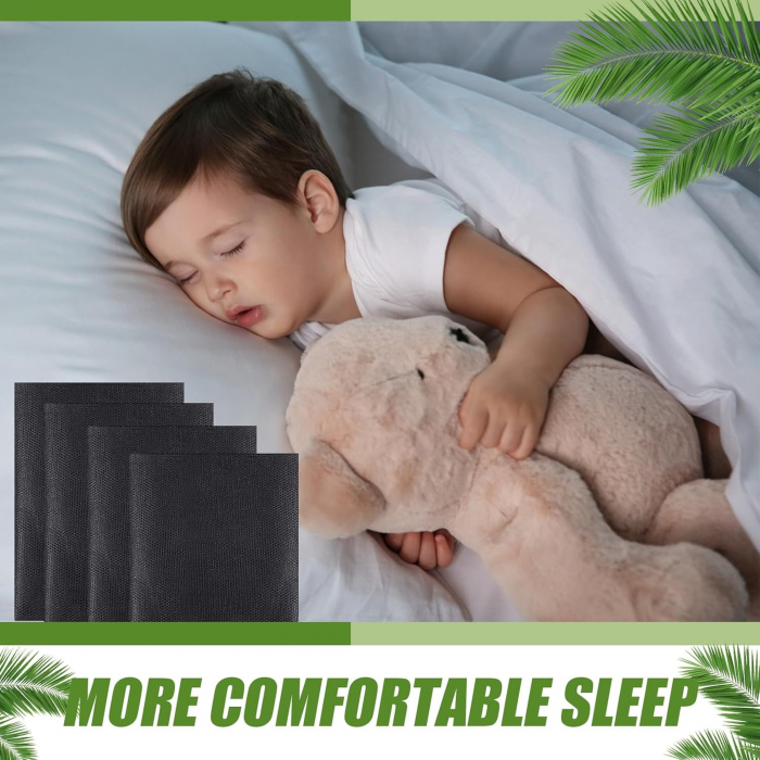 Perdea cu plasa deasa contra insectelor, fara gaurire, 130x150 cm Neagra, set 4 bucati [7]
