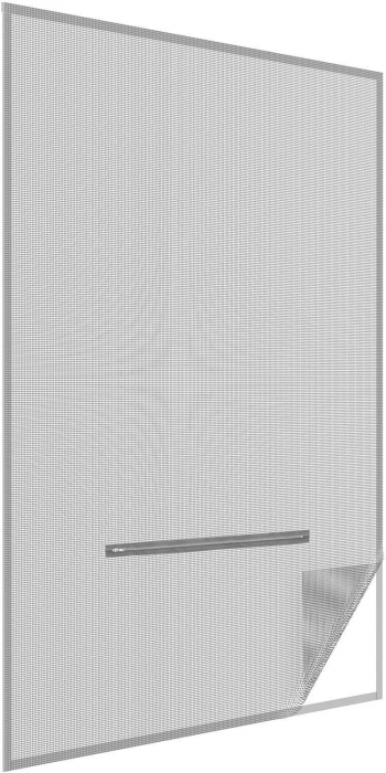 Perdea ajustabila cu plasa deasa contra insectelor, fara gaurire, 140x170 cm Alba [3]