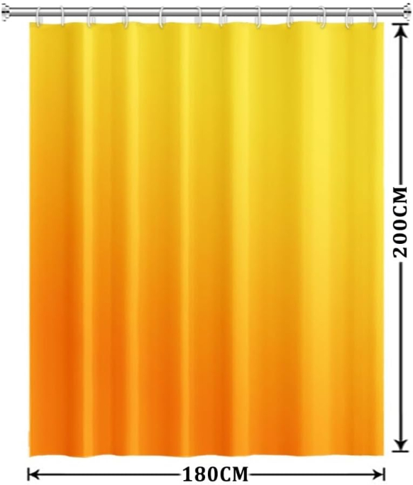 Perdea de dus groasa,opaca, usor lavabila, impermeabila 180x200cm cu12 carlige , portocaliu [7]