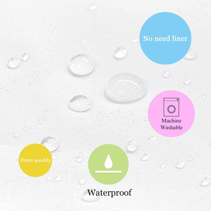 Perdea de dus, usor lavabila, impermeabila 180x180 cm cu12 carlige , Model Craciun [6]