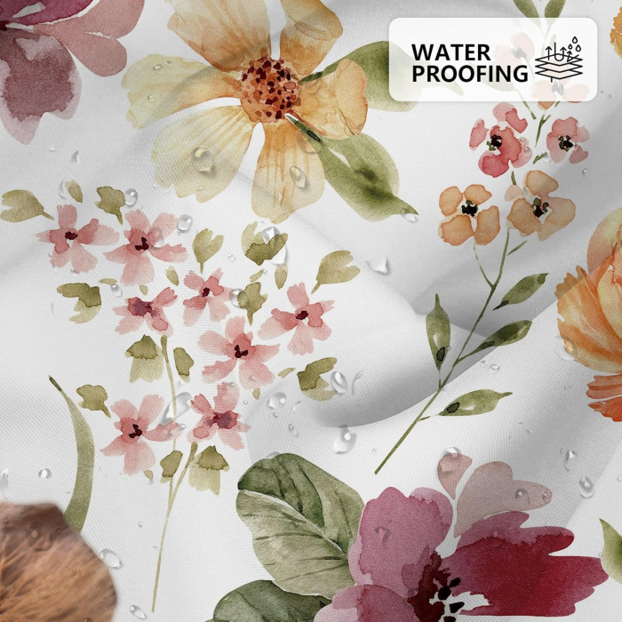 Perdea textila de dus, usor lavabila, impermeabila 180x180 cm cu12 carlige , Model Hamster [2]