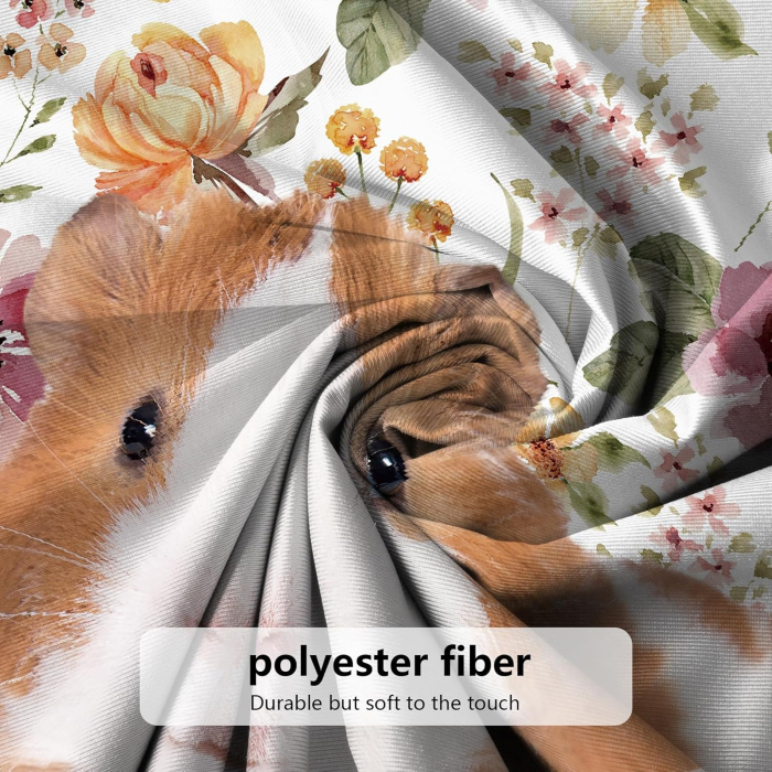 Perdea textila de dus, usor lavabila, impermeabila 180x180 cm cu12 carlige , Model Hamster [3]