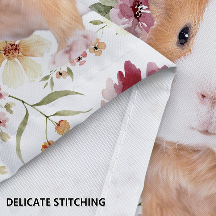 Perdea textila de dus, usor lavabila, impermeabila 180x180 cm cu12 carlige , Model Hamster [5]