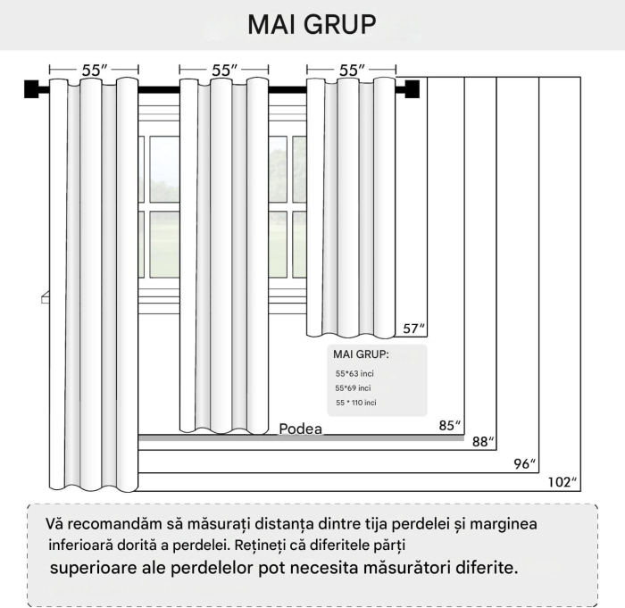 Perdele termice izolatoare contra caldura sau frig, H175x140L cm gri, set 2 bucati [2]