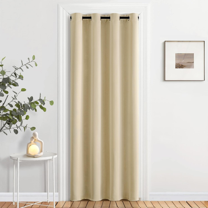 Perdea termica groasa 280 cm inaltime, 140 cm latime, Bej galbui-1 bucata [2]