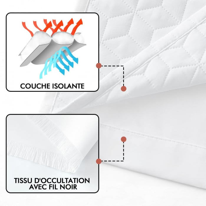 Perdele opace, moi, cu ochiuri metalice 225x132 cm (latime x inaltime), Alb, 1 bucata [4]