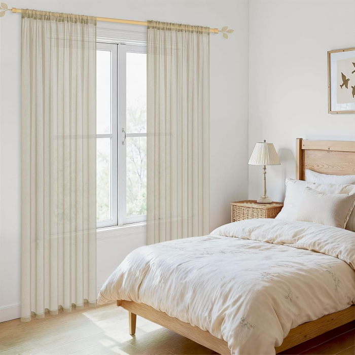 Perdele semi-transparente din dantela Gri H137x140L cm set 2 bucati [6]