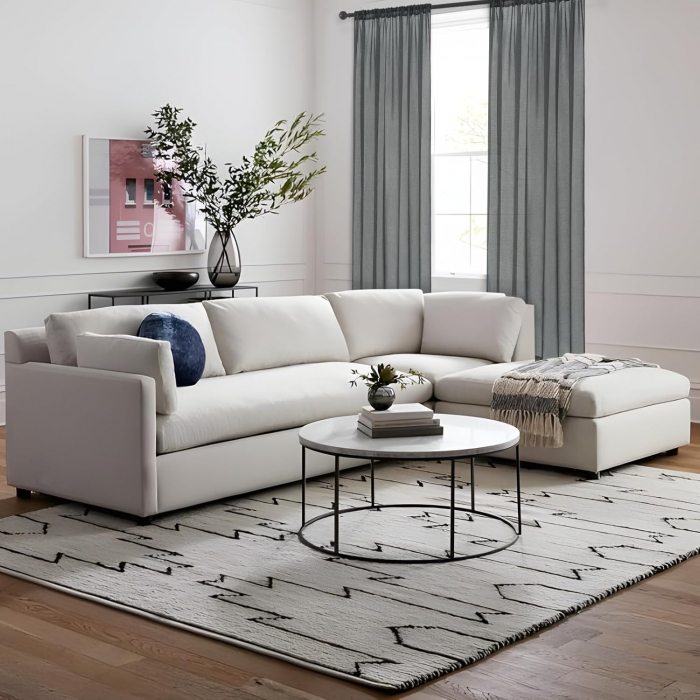 Perdele semiopace 160 cm inaltime, 140 cm latime, antracit, set 2 bucati [7]