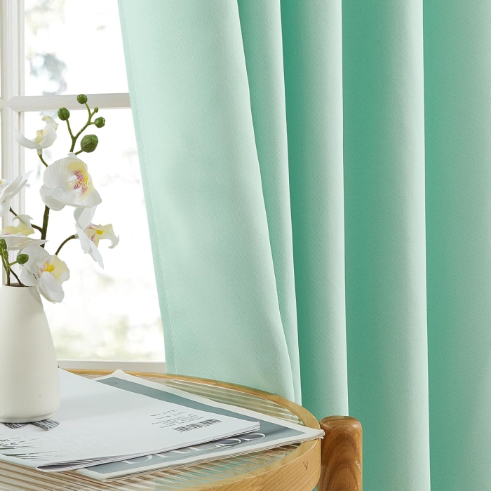 Perdele groase 225 cm inaltime, 140 cm latime, verde, set 2 bucati [8]