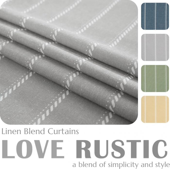Perdele semiopace 145 cm inaltime, 140 cm latime, gri deschis, set 2 bucati [5]