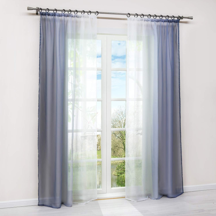 Perdele semitransparente Gri degrade 245x140 cm set 2 bucati [2]