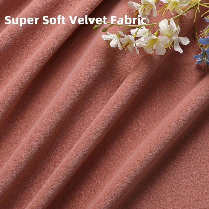 Perdele termice groase 244 cm inaltime, 132 cm latime, set 2 bucati, Roz [5]