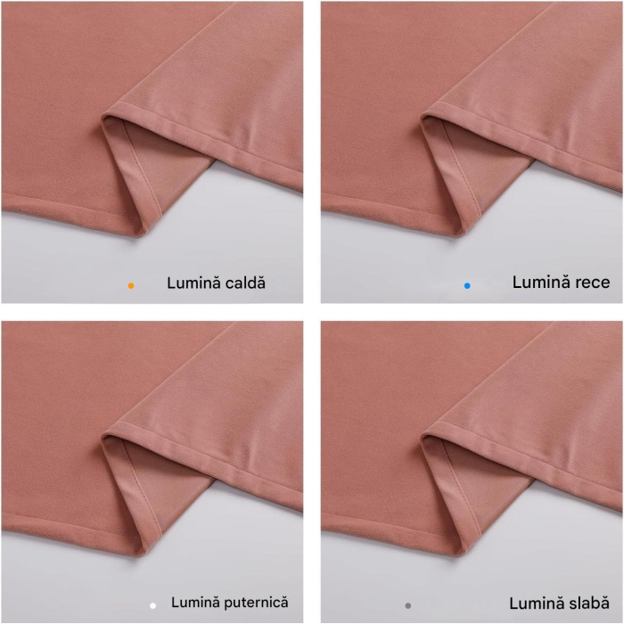 Perdele termice groase 244 cm inaltime, 132 cm latime, set 2 bucati, Roz [6]