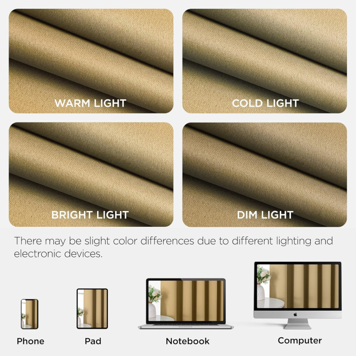 Perdea termica groasa 225 cm inaltime, 135 cm latime, Bej-1 bucata [6]