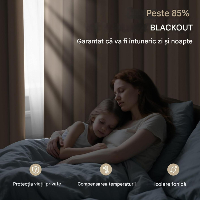 Perdele termice groase 260 cm inaltime, 140 cm latime, set 2 bucati Maro [2]