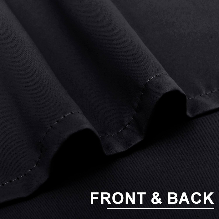 Perdele termice groase 138 cm inaltime, 117 cm latime, set 2 bucati, negre [2]