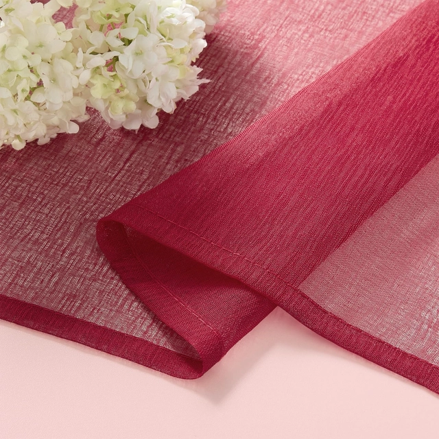 Perdele transparente din dantela rosie 245x140 cm set 2 bucati [4]