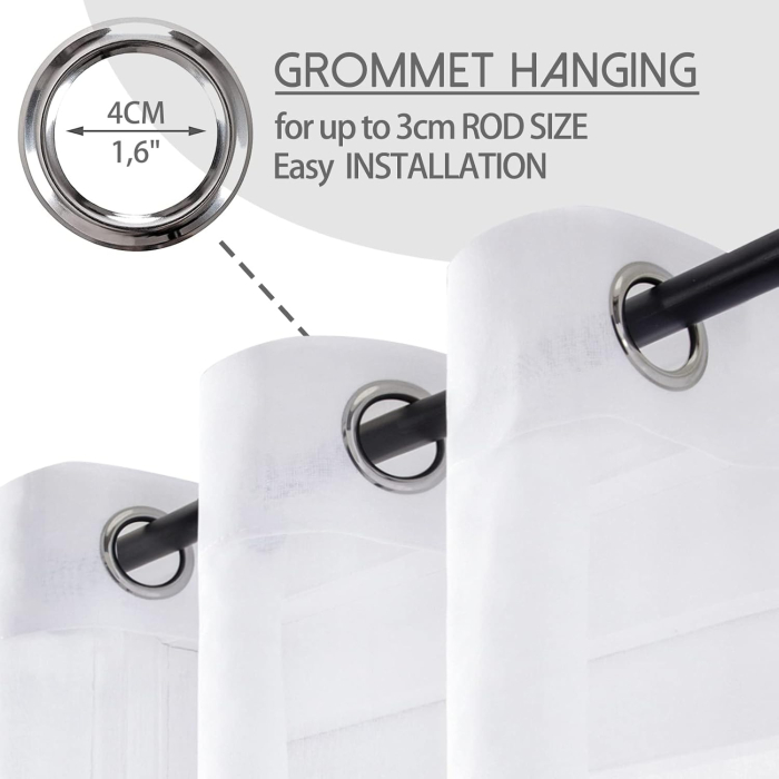 Perdea transparenta 1 bucata din dantela alba 225x300 cm [2]