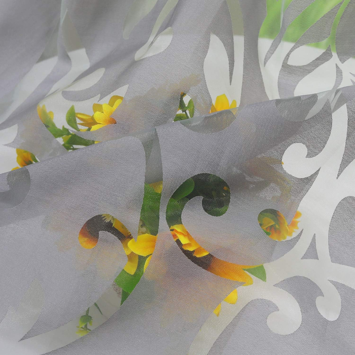 Perdele transparente din dantela Gri, lățime x înălțime 140x145 cm [3]