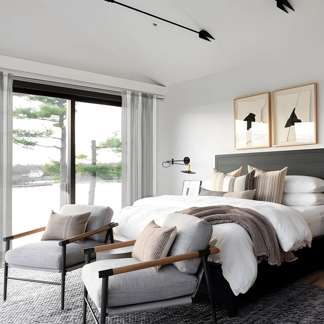 Perdele transparente din dantela Gri 225x140 cm set 2 bucati [5]