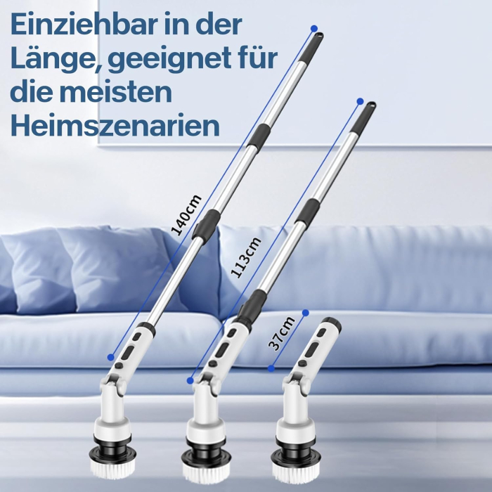 Perie electrică de curățare cu acumulator, 107 capete, maner extensibil [3]