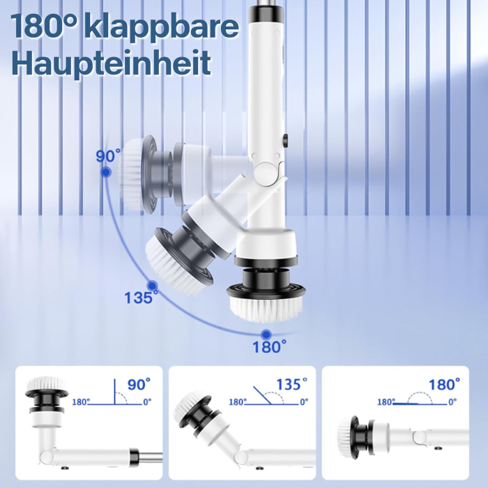 Perie electrică de curățare cu acumulator, 107 capete, maner extensibil [4]