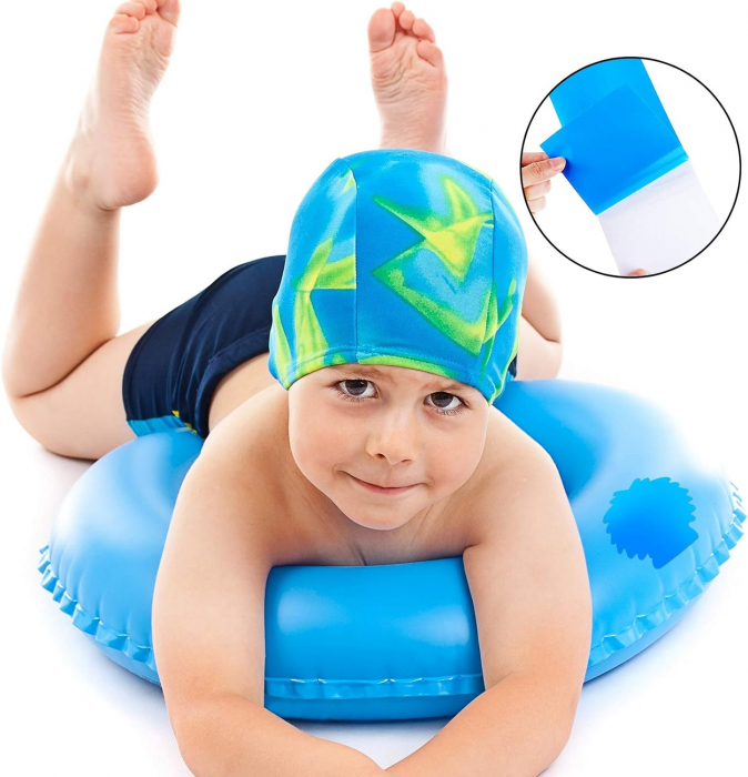 Petece de reparare piscina, autoadezive din PVC, dreptunghi albastru, 20 de bucăți [5]