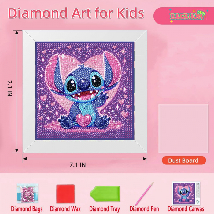 Pictura cu diamante 5D cu rama de lemn 17x17 cm-Stitch [2]