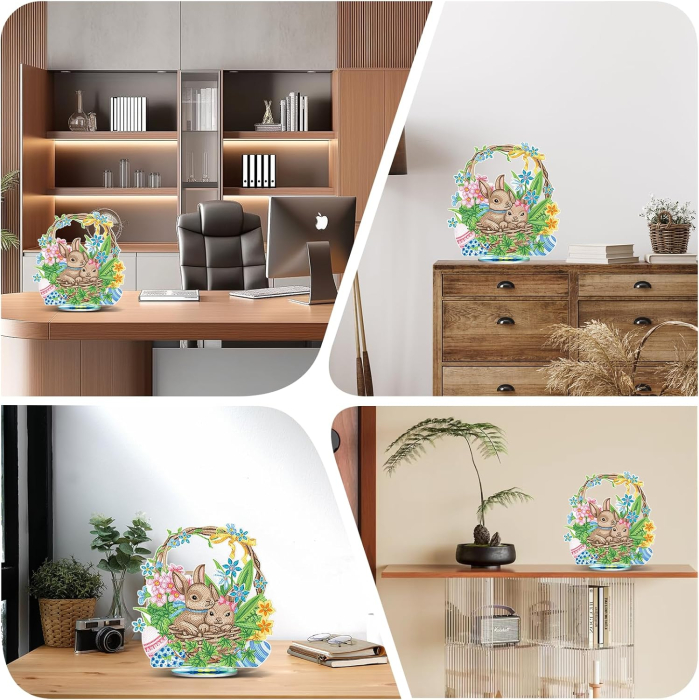 Set de Pictură cu Diamante 5D pe suport acrilic, decoratiune de Paște pentru Copii [6]