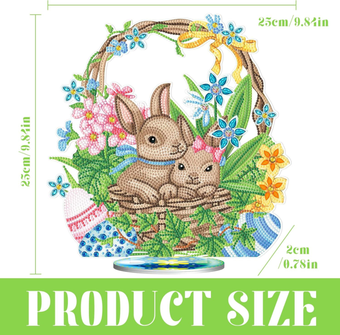 Set de Pictură cu Diamante 5D pe suport acrilic, decoratiune de Paște pentru Copii [2]