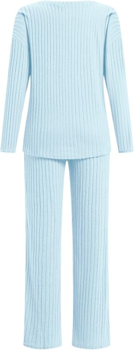 Pijama bleu lejera de somn pentru femei, din material moale, XS [6]