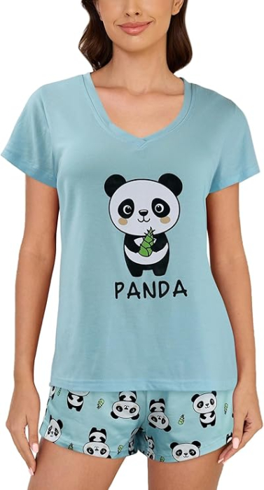 Pijama lejera de somn pentru femei, din material moale, panda L [1]
