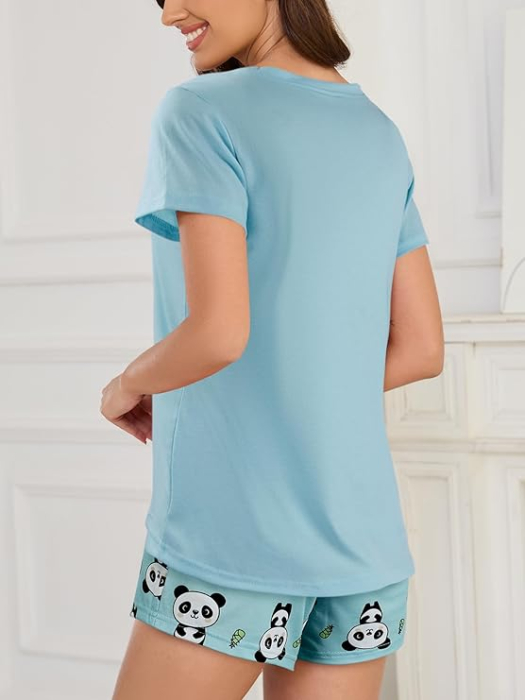 Pijama lejera de somn pentru femei, din material moale, panda M [2]