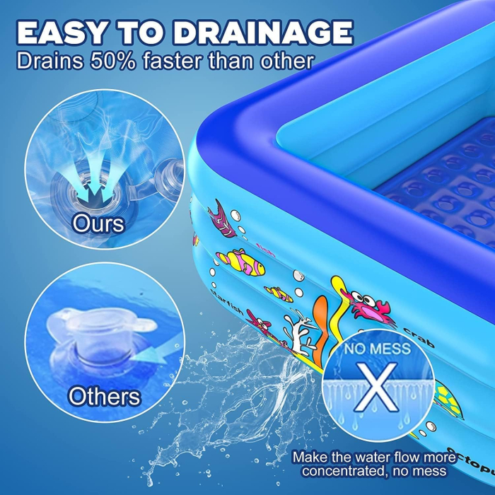 Piscina gonflabila pentru copii, cu 2 nivele, 100x70x28 cm [3]