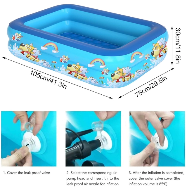 Piscina gonflabila pentru copii, cu 2 nivele, 105x75x30 cm [2]