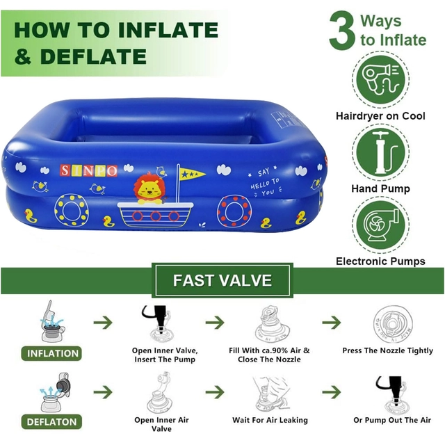 Piscina gonflabila pentru copii, cu 2 nivele, 115x85x33 cm [5]