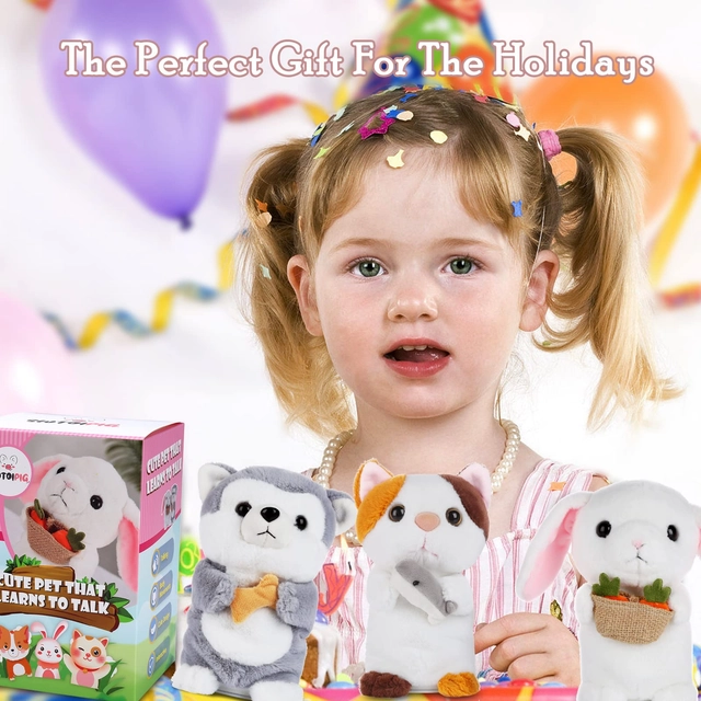 Catelus de jucarie care misca si repeta sunetele din jur, 14.5 cm [5]