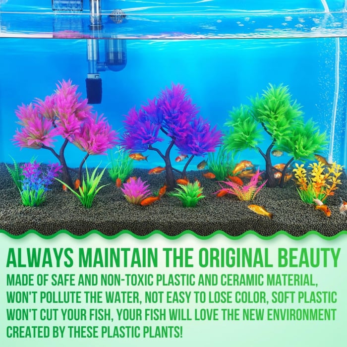 Plante artificiale pentru decor acvariu VERZI mici [6]