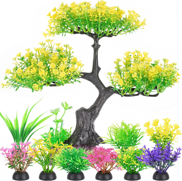 Plante artificiale pentru decor acvariu GALBEN [1]